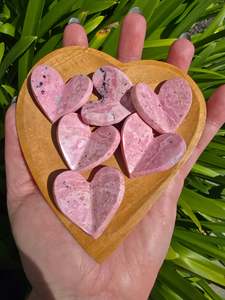 Peruvian Rhodonite 3D Small Heart