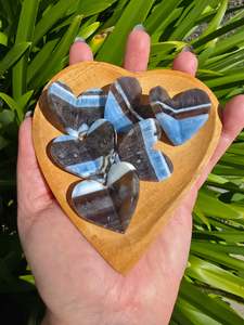 Hearts: Blue Opal 3D Small Heart
