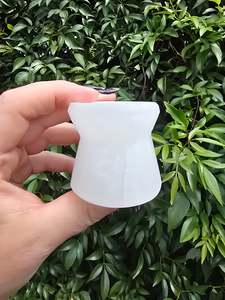 Selenite Polished Sphere Stand