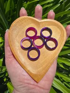 Spheres: Purple Agate Sphere Holder Ring