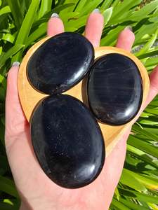 Palmstones: Midnight Lace Obsidian Palm Stone