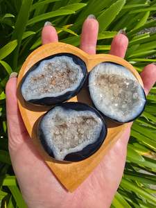 Druzy Agate Palm Stone Large