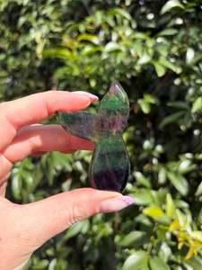 Rainbow Fluorite Mermaid Tail D
