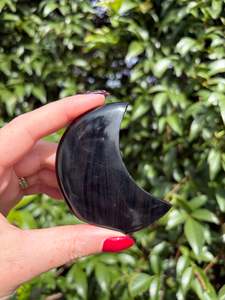 Midnight Lace Obsidian Self Standing Moon D