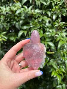 Purple Fluorite Carved Turtle C