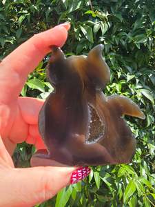 Natural Agate Druzy Large Cat F