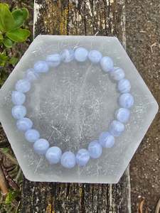 Blue Lace Agate | Nugget Bead Bracelet