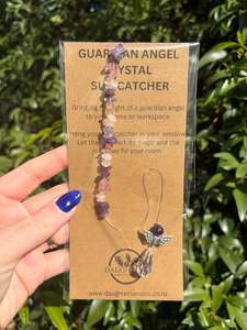 Amethyst, Strawberry Quartz & Rose Quartz | Guardian Angel Sun Catcher