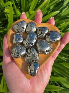 Hearts: Pyrite Druzy Small Heart