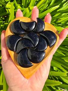 Black Obsidian Small Moon