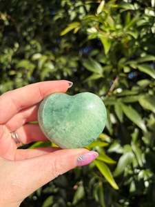 Hearts: Green Fluorite Heart A