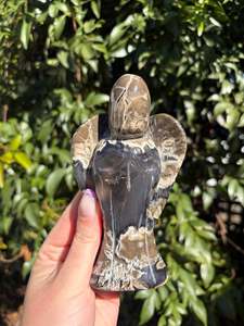 Carved Shapes Animals: Volcano Agate XLarge Angel B