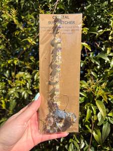Prehnite & Amethyst | Large Heart Sun Catcher
