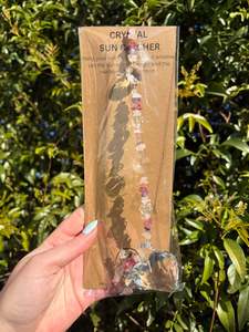 Rose Quartz, Strawberry Quartz & Amethyst | Large Heart Sun Catcher