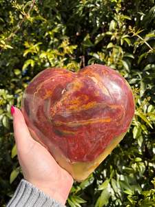 Banded Calcite Large Polished Heart 1.8kgs