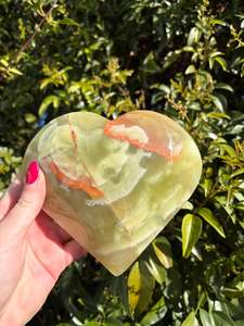 Banded Calcite Large Heart B