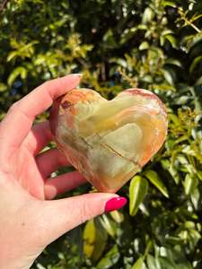 Banded Calcite Small Heart B