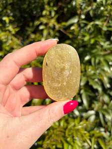 Palmstones: Golden Mica Palm Stone A