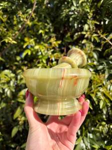 Other: Banded Calcite Large Mortar & Pestle
