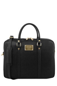 Handbags: Prato Leather Laptop Case