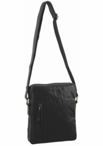 Manbags: Pierre Cardin Rustic Leather Cross-Body Bag