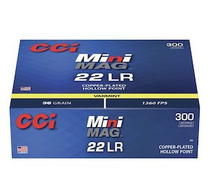 Ammunition Rimfire: CCI 22LR Mini Mag 36gr HP (300)
