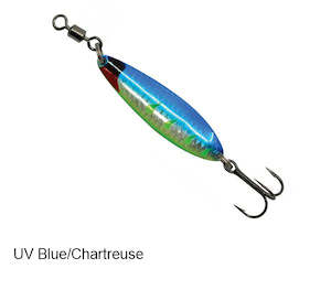Shimano Lures: Shimano Senkou Spoon Blue/Chartreuse