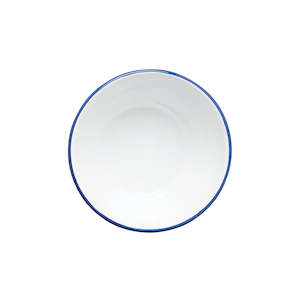 Food Cookware: Coleman Enamel Bowl 16cm White/Blue