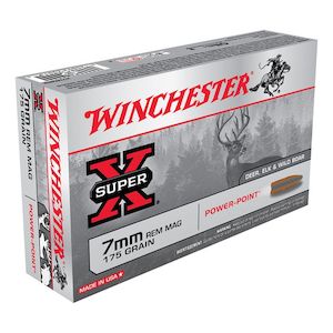 Ammunition Centrefire 1: Winchester SuperX 7mm Rem Mag 175gr PP