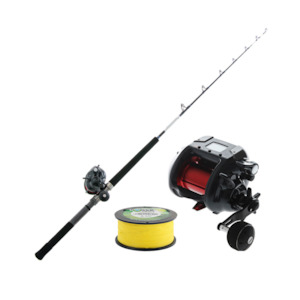 Rods Reels 1: Shimano Plays 4000 Electric Reel/ Vortex 5'7" Rod, Powerpro 650yds
