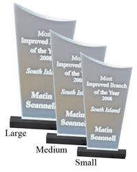 Products: Frosted Mini Torch Acrylic Award 195mm Tall (comes with gift box) davyengravers