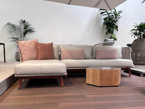 Modular outdoor sofa: Dedon Mbarq modular 2pce sofa - Clearance Item