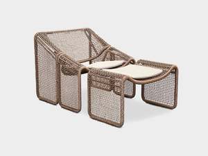 Eddy lounge chair and footstool