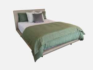 Kett: Avoca Queen Bed in Brusio Cashew Leather