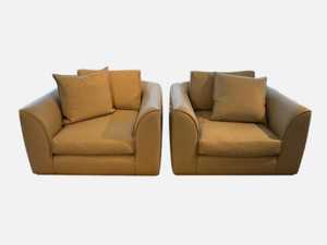 Erskine Lounge Chairs in Senso Puff Leather