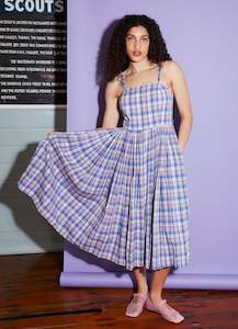 Dresses: Marilyn Sundress - Japanese Check Cotton