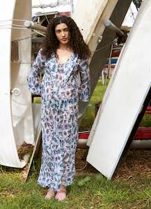 Flying Over Fields Dress - Liberty Print Silk