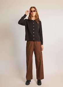 Bottoms: Part of Your World Pant - Brown Sandwashed Cotton