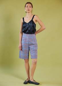Bottoms: Part of Your World Short - Lightweight Linen Check
