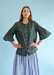 Blouses: Passing of Time Blouse - Forest Cotton