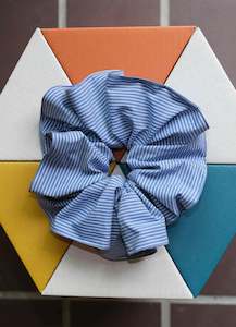 Scrunchie - Blue & White Stripe