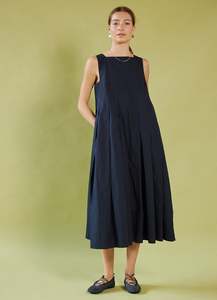 Dresses: Reason to Believe Dress - French Navy Tencel Cotton