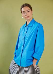Preview: Walk on Water Shirt - Blue Cotton