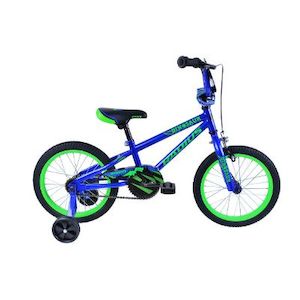 Kids Bikes: DINOSAUR 16 - NAVY BLUE/NEON GREEN