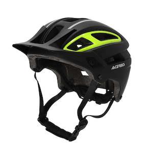 Helmets: ACERBIS DoubleP MTB Helmet Black/Fluro Yellow
