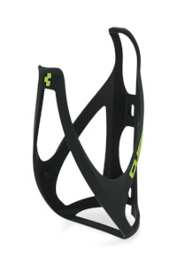 Bottle Cages: Cube Bottle cage matt black'n'classic green