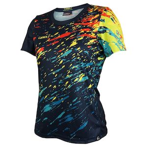Womens Top: TINELI Splatter Trail Jersey