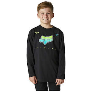Fox: FOX YOUTH RKANE LS TEE [BLACK]