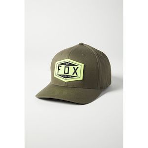 FOX EMBLEM FLEXFIT HAT [OLIVE GREEN]