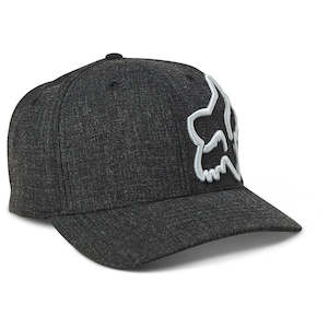 Headwear: FOX CLOUDED FLEXFIT 2.0 HAT [BLACK/GUNMETAL]